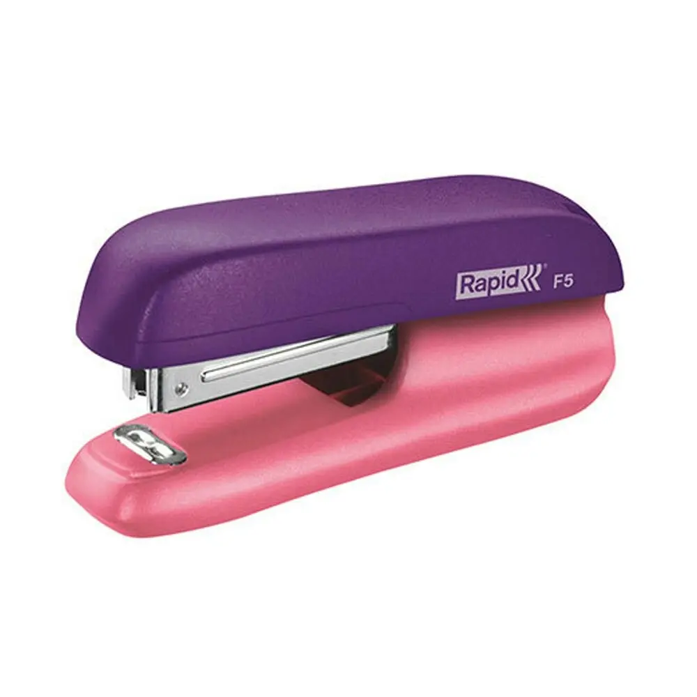 Rapid F5 Home/Office Mini Set w/Stapler/Staples/Staple Remover/Punch Hole Purple