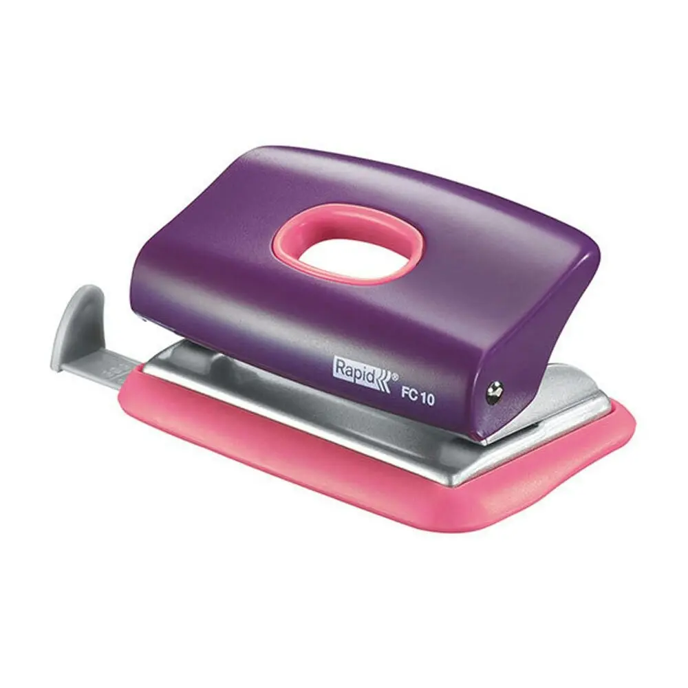 Rapid F5 Home/Office Mini Set w/Stapler/Staples/Staple Remover/Punch Hole Purple