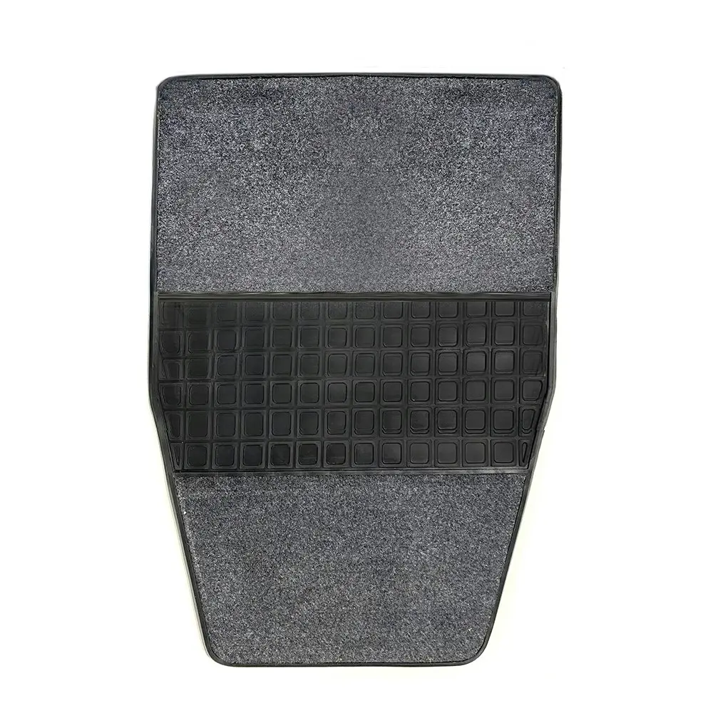 4pc Rubber/Carpet Car Floor Mats/Floormat Front/Back Rear Seat Large Black/Grey