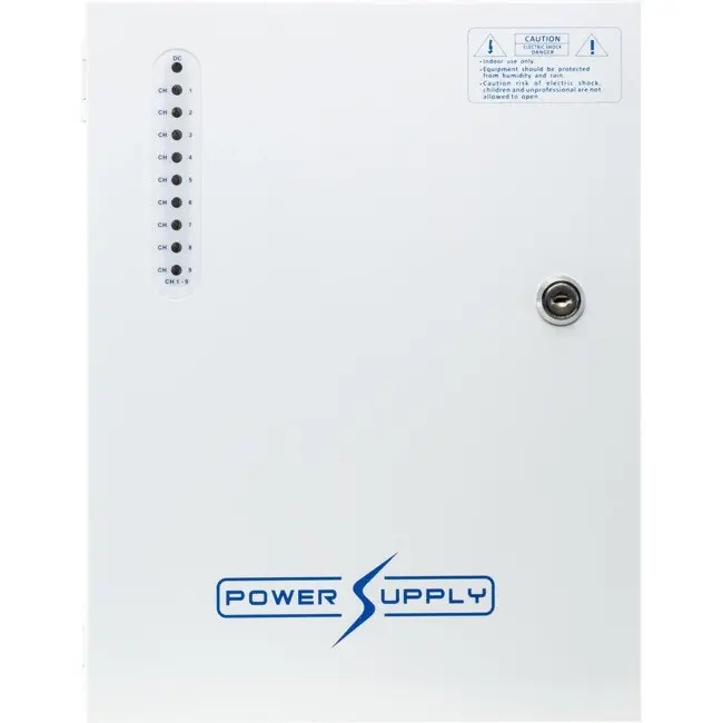 Doss PWU0912W10 9-Way 13.8VDC 10A Power Supply w/ UPS PFC Surge Protection White