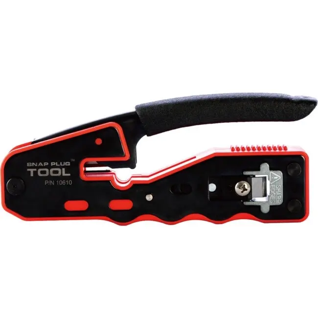 T3 T10610K Snap Plug Compact Crimp Tool Cutter/Stripper for RJ45 w/ 10 CAT6 Plug