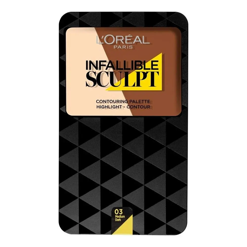 3x Loreal 10g Women Infallible Sculpt Contouring Two-Way Palette Medium/Dark