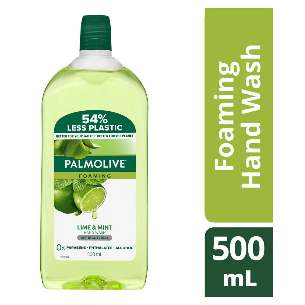 Palmolive 500ml Refill Foaming Hand Washing Liquid Anti-Germ Natural Lime & Mint