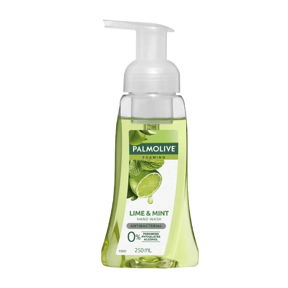 3x Palmolive 250ml Pump Foam Hand Washing Liquid Anti-Germ Natural Lime & Mint