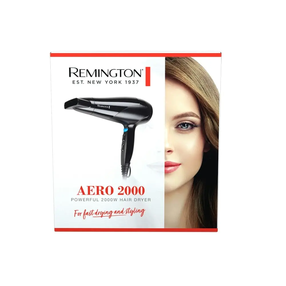 Remington 2000W Aero Filtered 3 Heat Dual Speed Cool Shot Blow Dry Hair Dryer