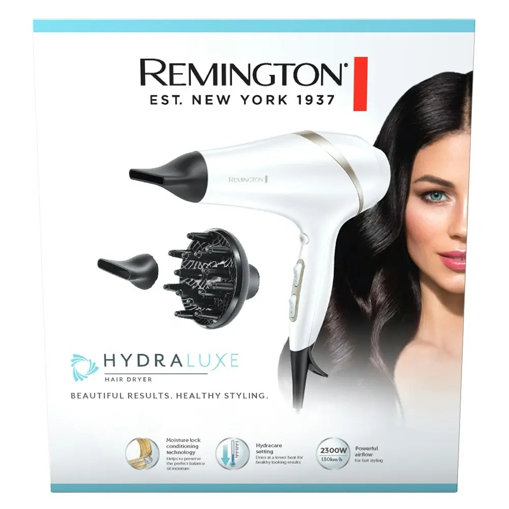 Remington 2300W Hydraluxe Moisture Lock Ionic Ceramic Blow Dry Salon Hair Dryer