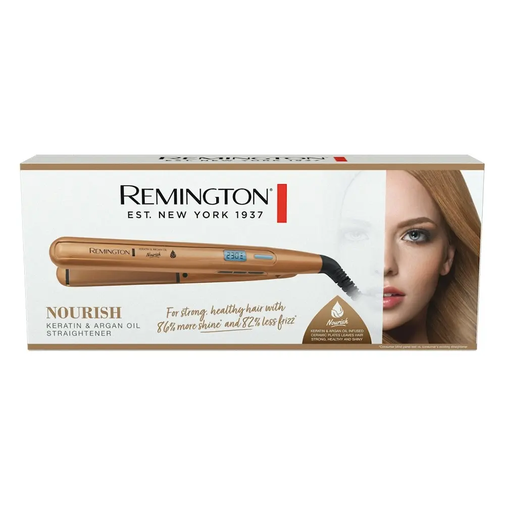 Remington Keratin & Argan Oil Nourish Moisture Smooth Ceramic Hair Straightener