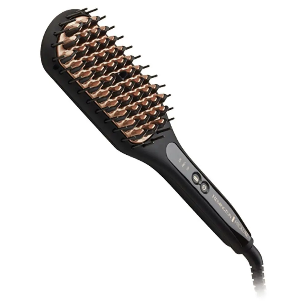 Remington Proluxe Salon Ionic Ceramic Ionic Straightening Hot Styling Hair Brush