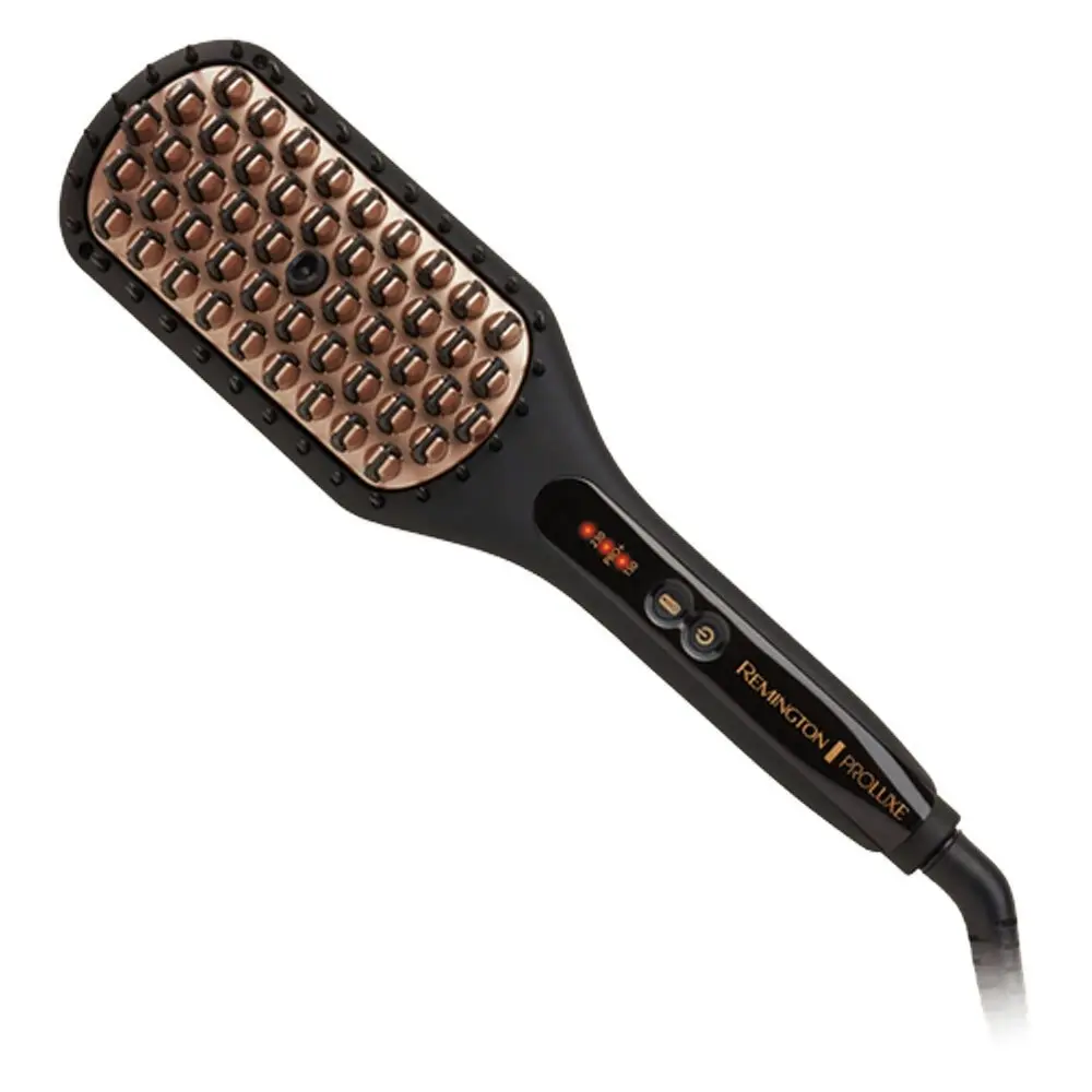 Remington Proluxe Salon Ionic Ceramic Ionic Straightening Hot Styling Hair Brush