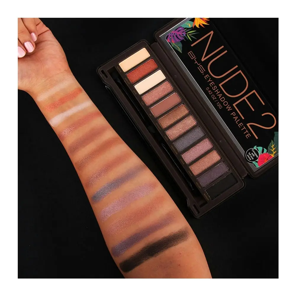 BYS 12g Nude 2 Eyeshadow Palette Metallic/Matte Eye Shadow Makeup Eyes Cosmetic