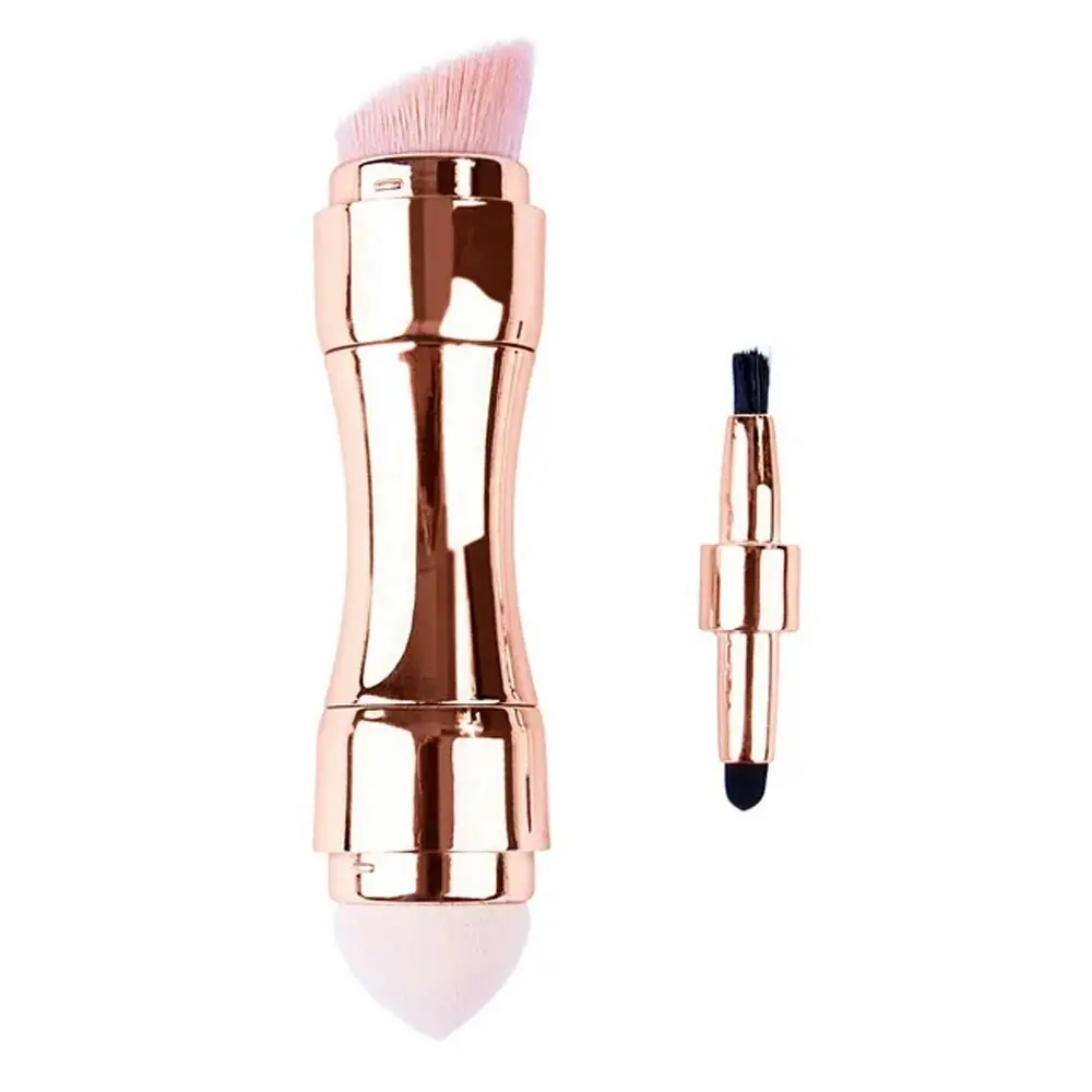 Clevinger 4-in-1 Compact Makeup Brush Set Contour/Blush/Lip/Smudge Brushes RG