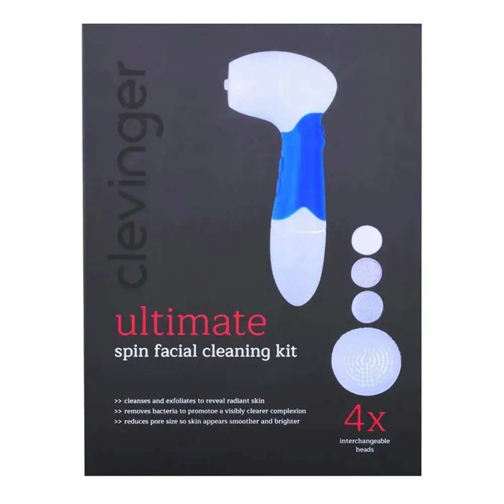 Clevinger Ultimate Spin Exfoliating Facial Cleaning Brush w/Interchangeable Head