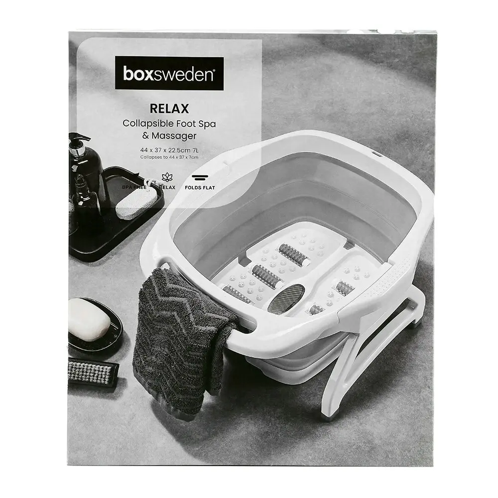 Boxsweden 44cm 7L Foldable/Collapsible Feet/Foot Pedicure Spa Basin Massager