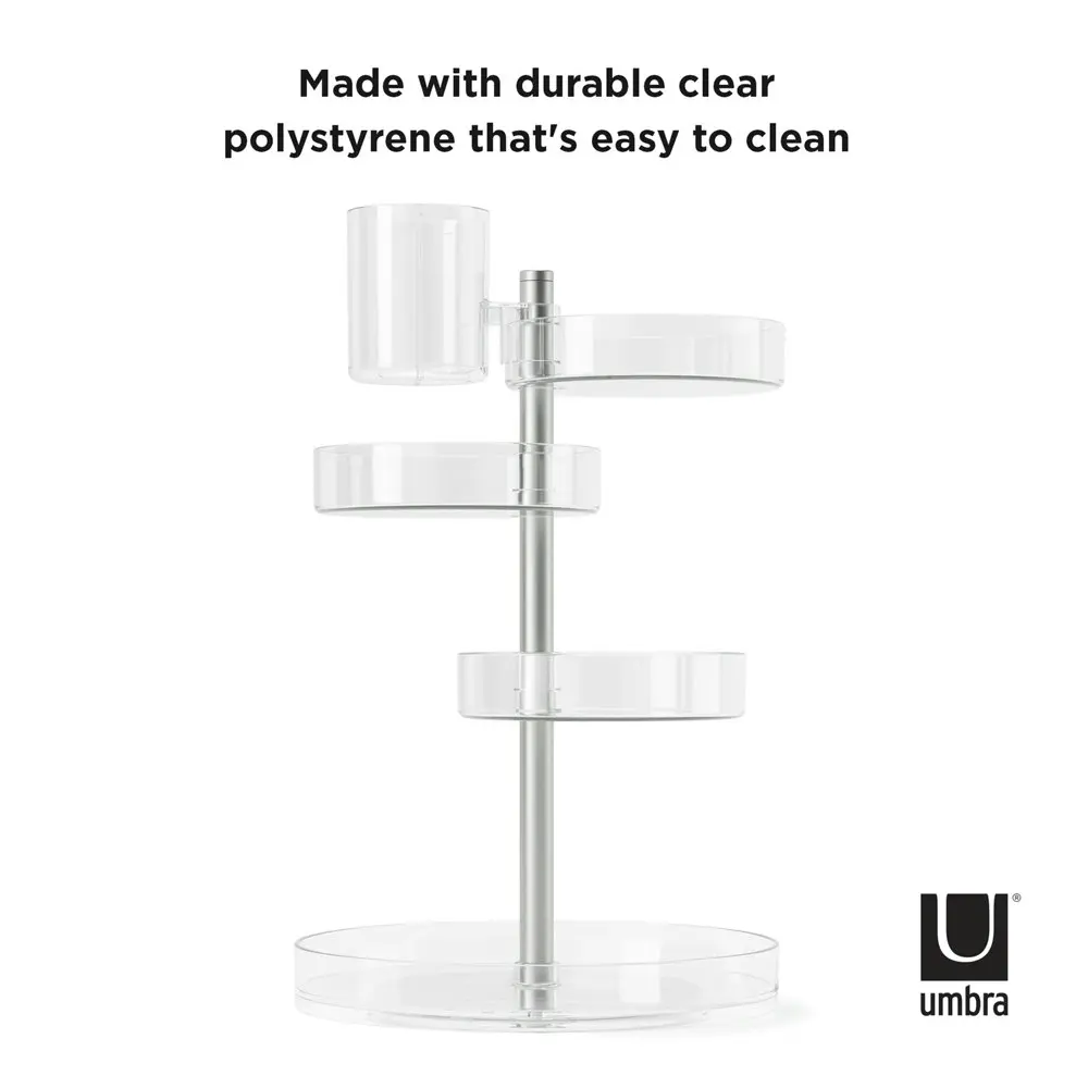 Umbra 35cm Pirouette Bathroom Cosmetic/Makeup Organiser Spin/Rotate Stand CLR