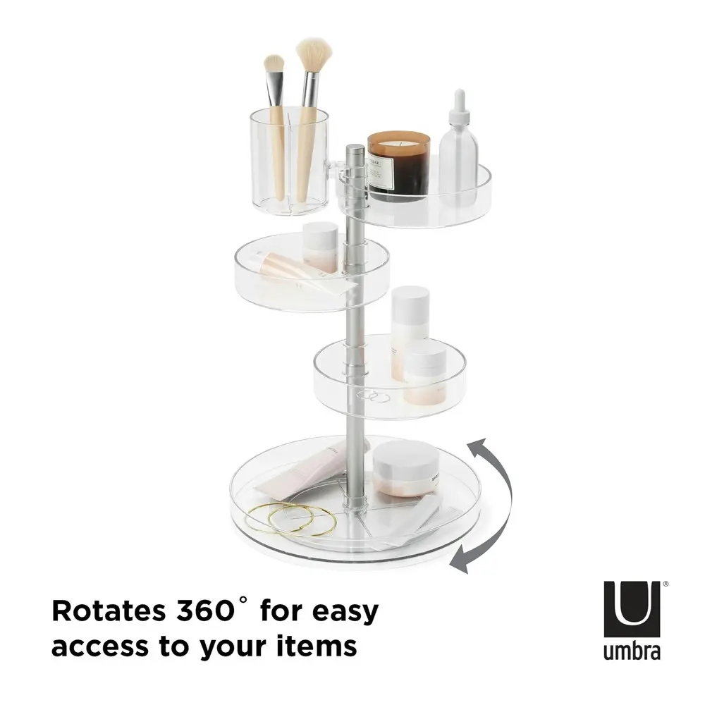 Umbra 35cm Pirouette Bathroom Cosmetic/Makeup Organiser Spin/Rotate Stand CLR