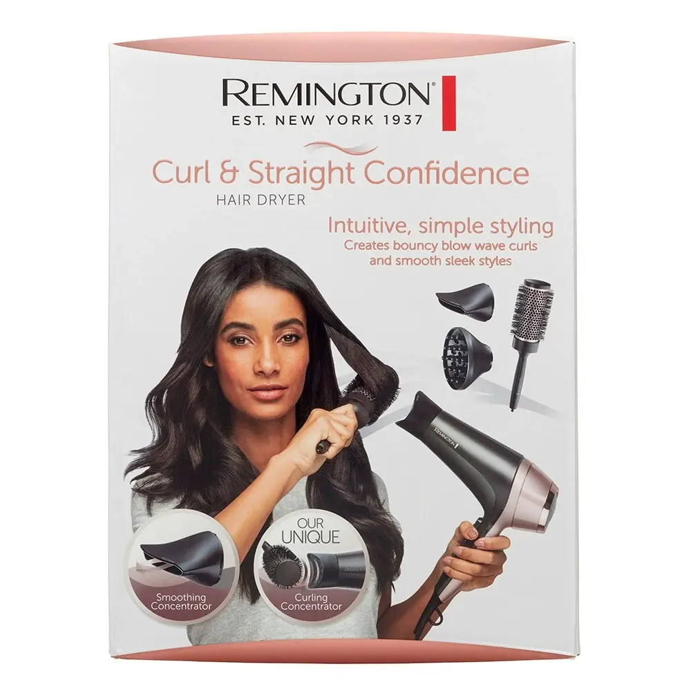 Remington 2200W Curl & Straight Confidence Ionic Ceramic Turbo Blow Hair Dryer