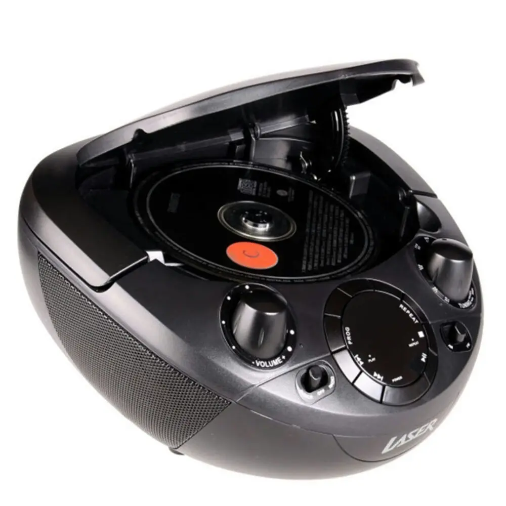 Laser Portable Speaker Boombox CD/CD-R/CD-RW Player AM FM Radio 3.5mm Aux Input