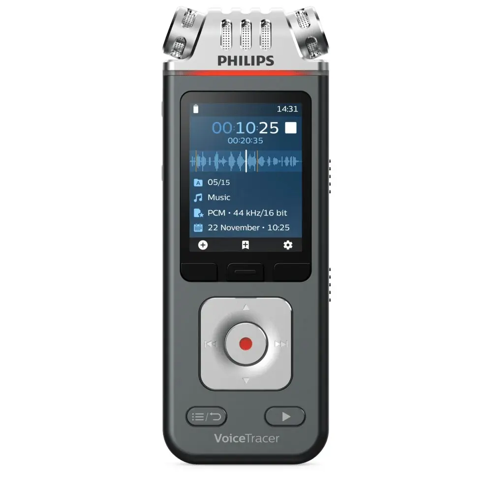 Philips DVT7110 8GB VoiceTracer Audio Recorder w/3 Mics/DSLR Video Shooting Kit