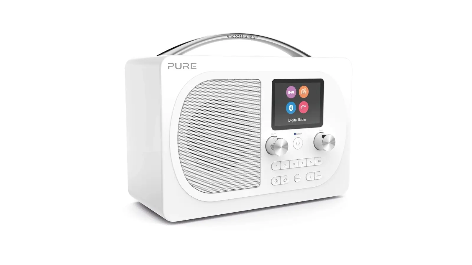 Pure Evoke H4 Prestige Edition DAB/DAB+/FM Digital Radio w/Bluetooth Speaker WHT