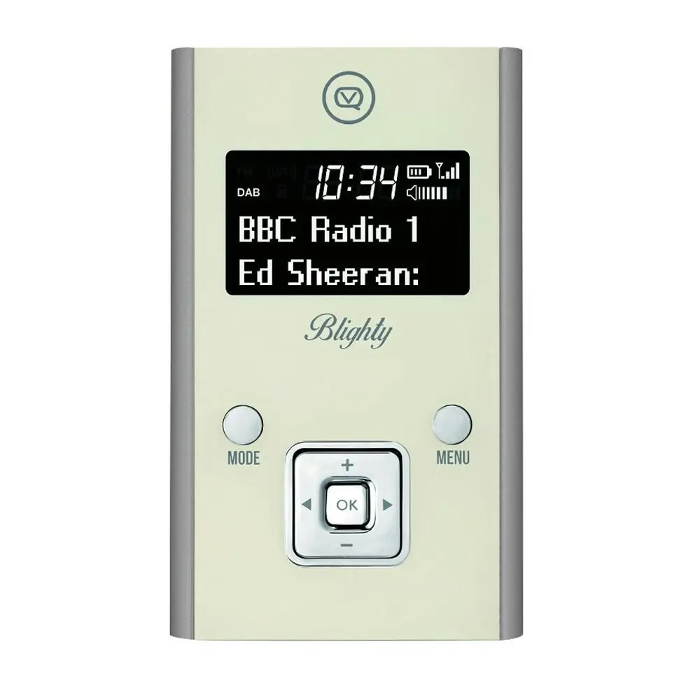 View Quest Blighty DAB+ Pocket Digital FM Radio/DAB/Silver/Cream