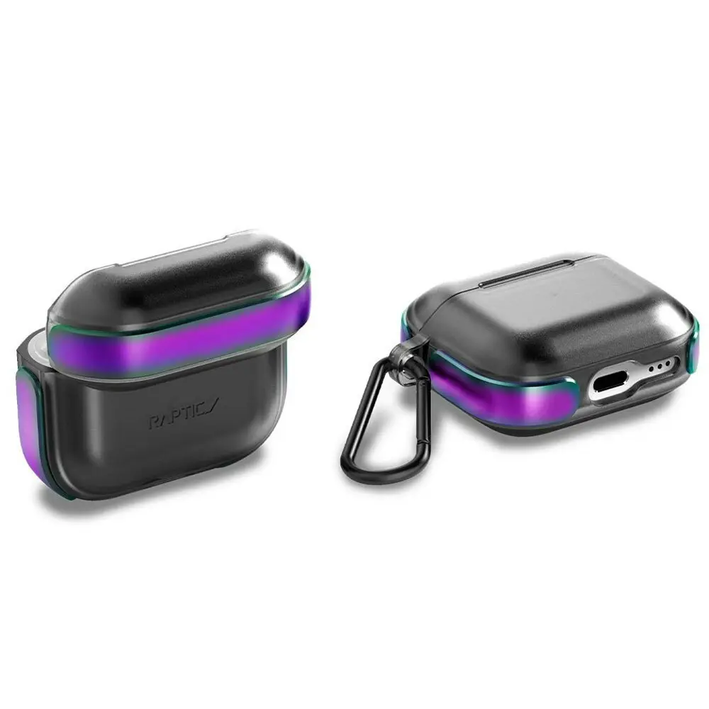 Raptic Air Case Aluminium Protective Bumper Protection for Air Pods 3 Iridescent