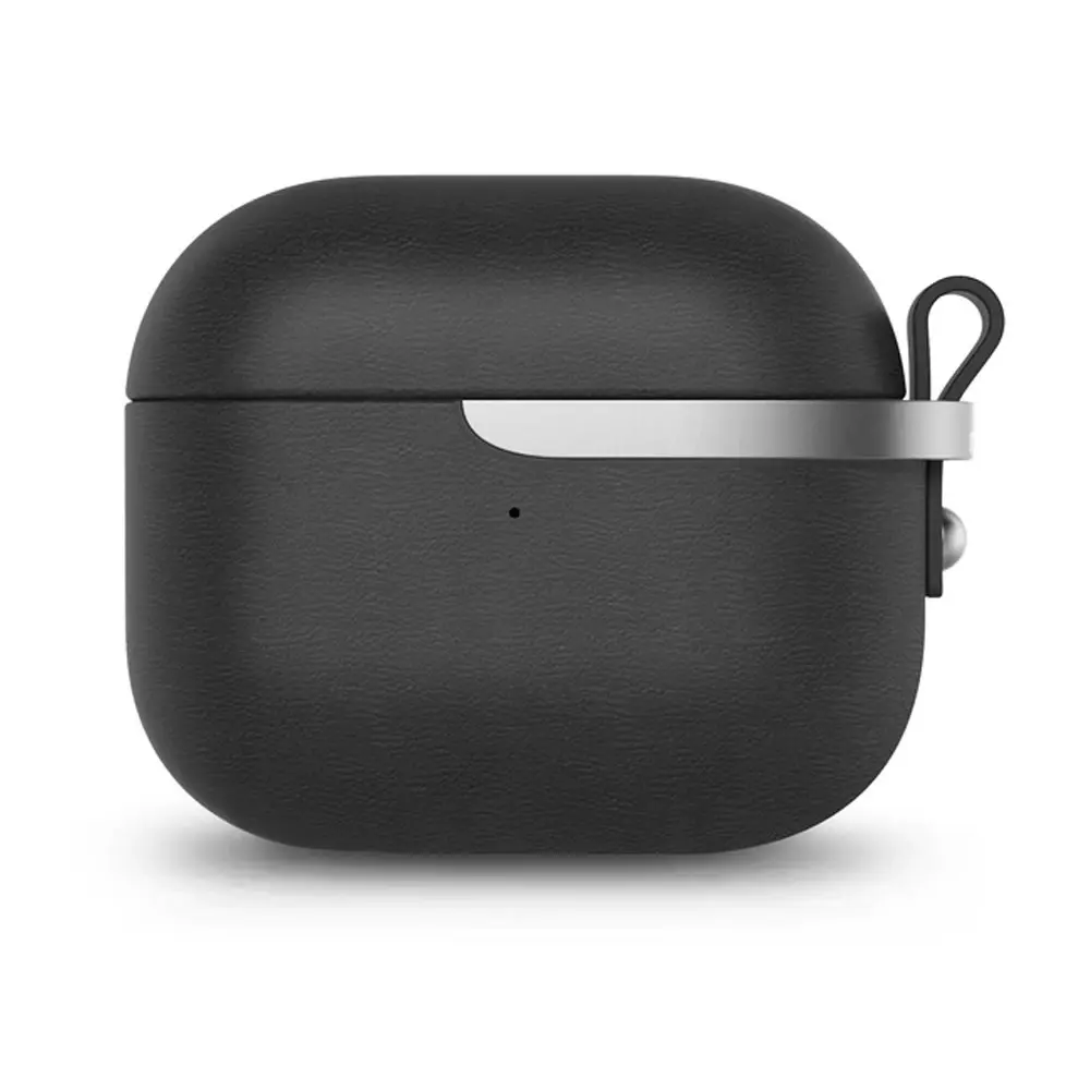 Moshi Pebbo Luxe Case For Apple Airpods Gen 3 w/ Strap Protective Cover Black