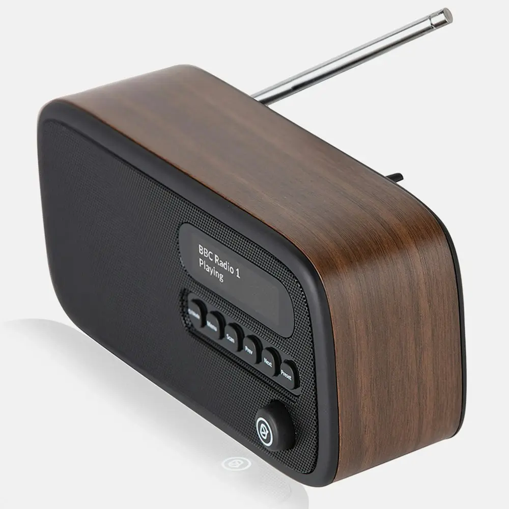 VQ Dexter DAB+ Digital FM Portable/Compact Radio Walnut Home Music/Audio 3W