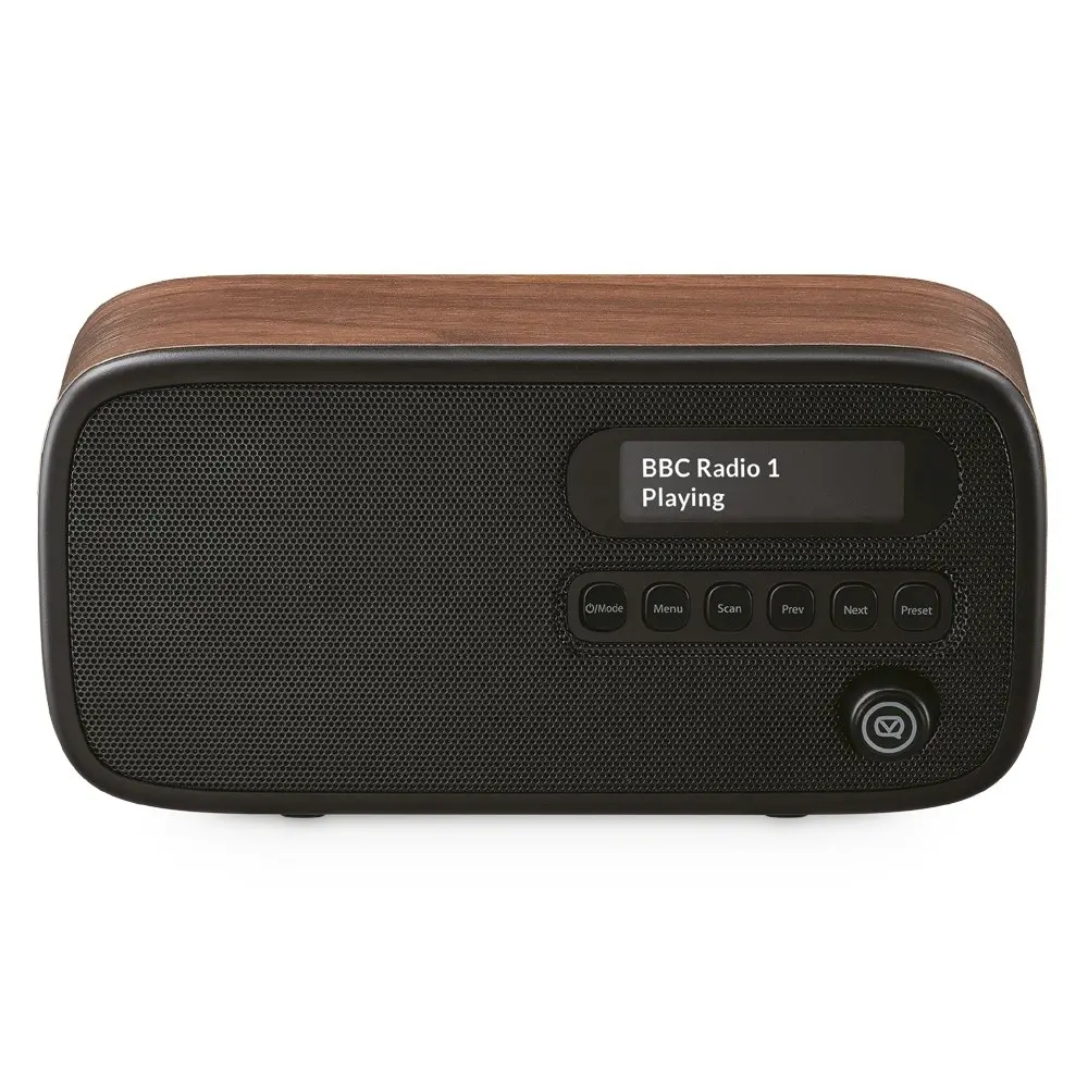 VQ Dexter DAB+ Digital FM Portable/Compact Radio Walnut Home Music/Audio 3W