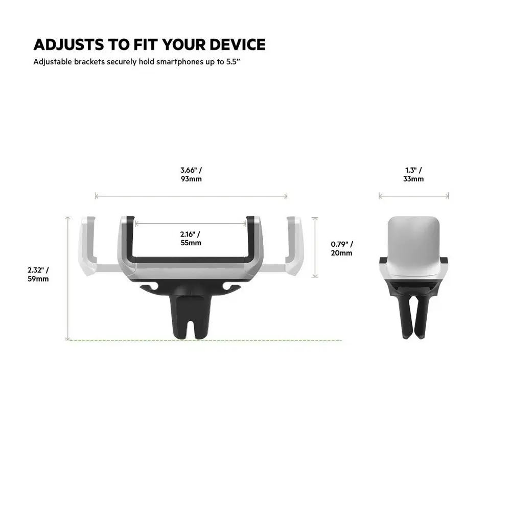 Belkin Universal Car Vent Mount Phone Holder up to 5.5 for iPhone Samsung Galaxy