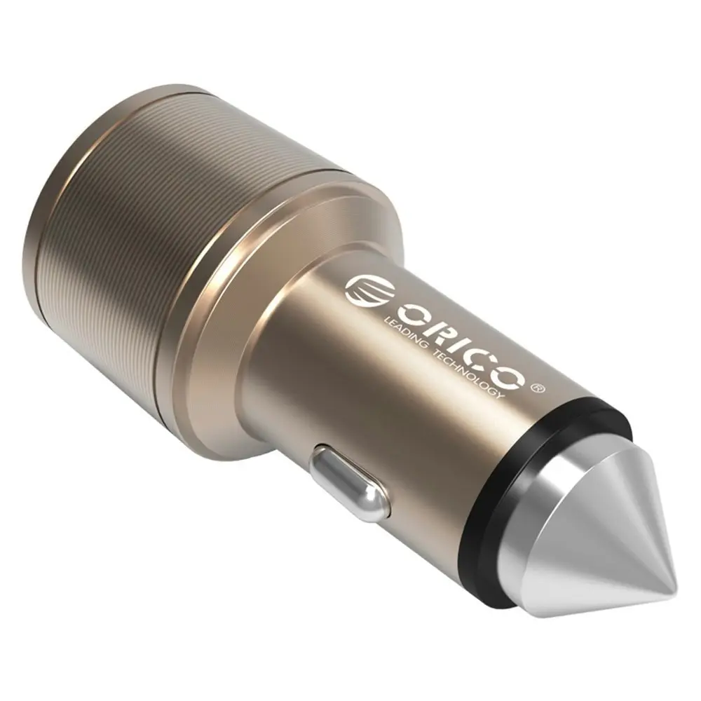 Orico UCI-2U Gold 15.5W Safety Hammer 2 USB Port Car Charger for iPhone/Samsung