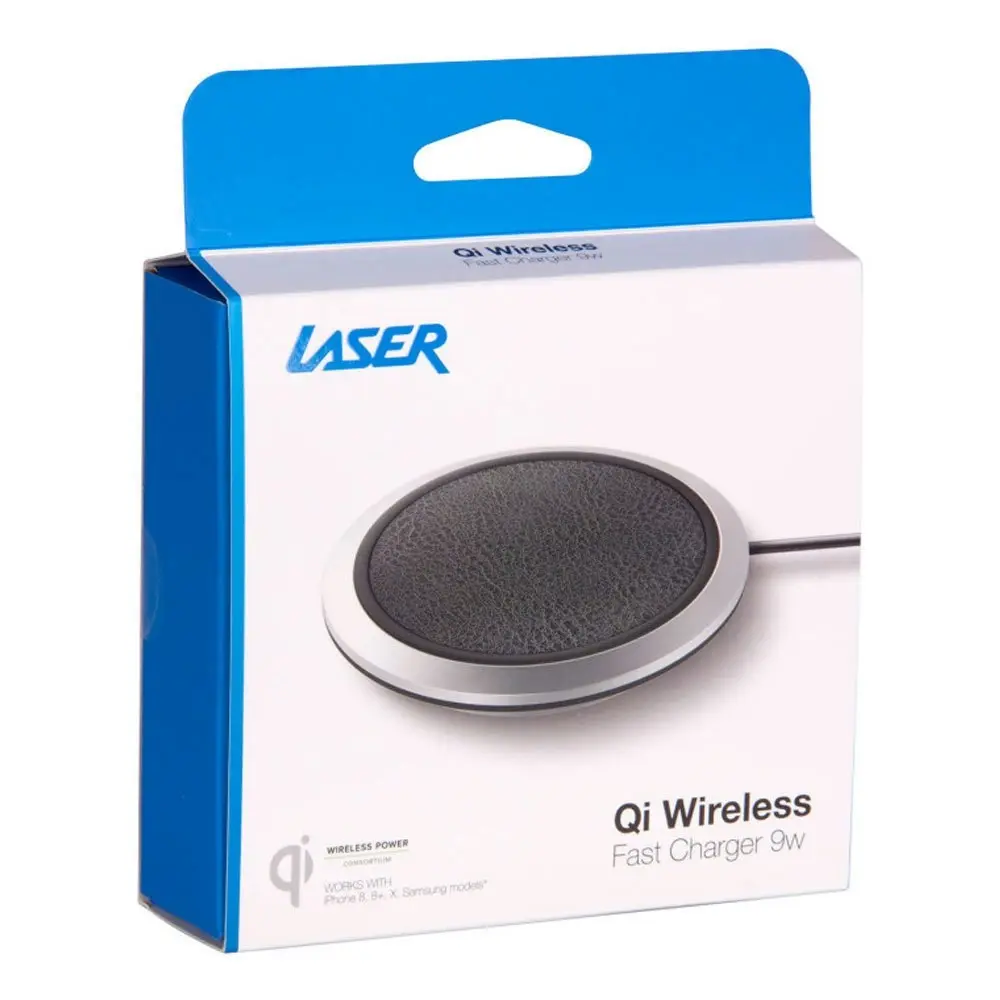 Laser 9V Qi Wireless Fast Charger Pad Charging Mat for Apple iPhone/Samsung