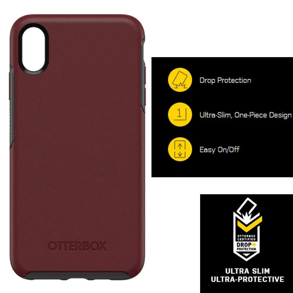 Otterbox Symmetry Case Drop Sleek/Slim Protection for iPhone Xs Max Fine Port