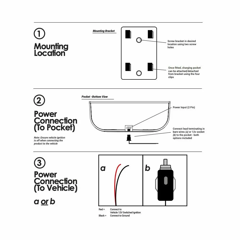 Connects2 Wireless QI 10W Charging Pocket Charger/2x 5V USB Port for Smartphones