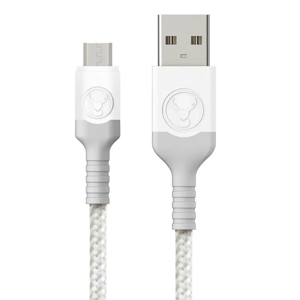 2PK Bonelk 2m Micro-USB Cable Longlife Charging/Data/Sync/Cord f/Smartphones WHT