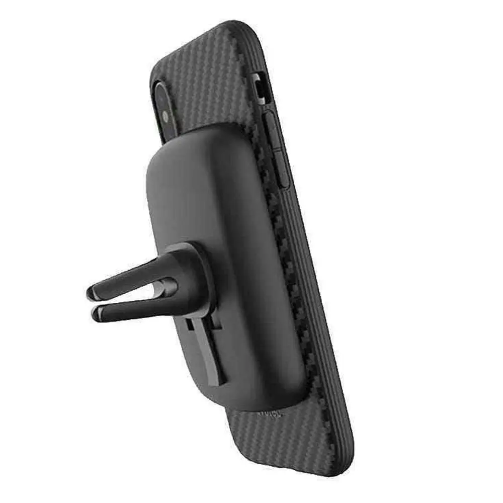 Evutec AER Series Karbon Case Cover Protect f/ iPhone XR w/ Car Vent Mount Black