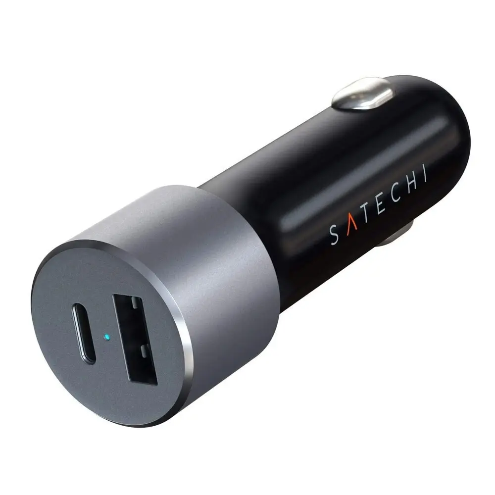 Satechi 72W USB-C PD Car Charger for Samsung S9/S9 Plus/Apple iPhone X Space GRY