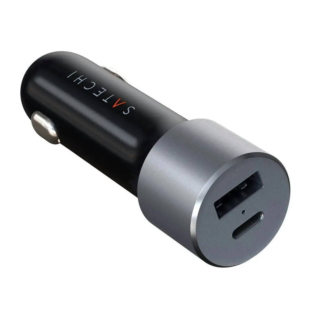 Satechi 72W USB-C PD Car Charger for Samsung S9/S9 Plus/Apple iPhone X Space GRY