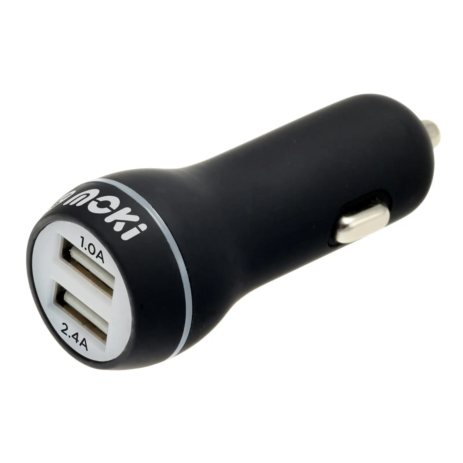 2PK Moki Dual Port USB Car Charger Socket 3.4A for Apple iPhone X XS/Samsung BLK