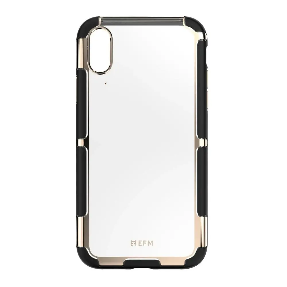 EFM Cayman D3O Armour Case Protect Mobile Cover f/ Apple iPhone XS Max Gold Trim