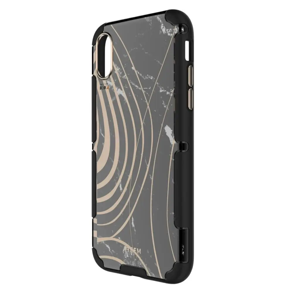 EFM Cayman InStyle D3O Case Armour Cover for Apple iPhone XS Max Black Marble