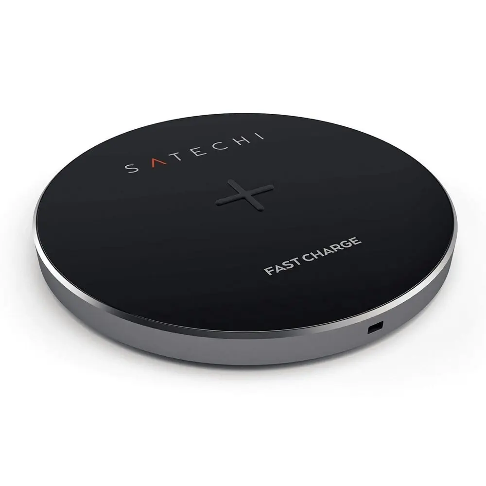 Satechi Aluminum Wireless Charger/Fast Charging for Apple/Samsung Space Grey