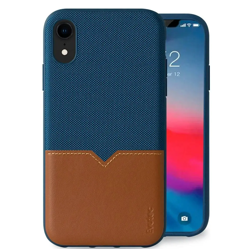 Evutec Case Cover AFIX+ Magnetic w/ Car Mount for Apple iPhone XR Blue/Saddle