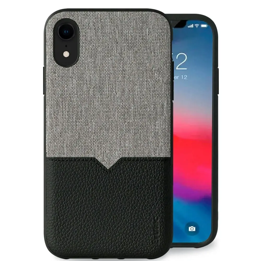 Evutec Case Cover AFIX+ Magnetic w/ Car Mount for Apple iPhone XR Canvas/Black