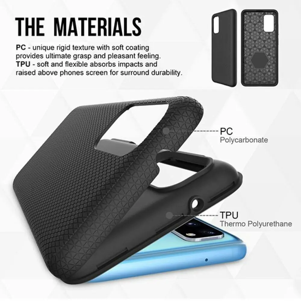 Urban Pyramid Case Hard Shell Cover Protection for Samsung Galaxy S20 Black