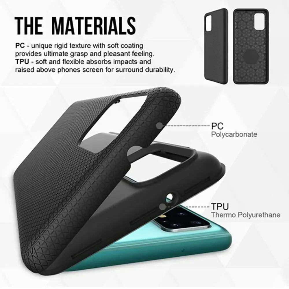 Urban Pyramid Case Hard Shell Cover Protection for Samsung Galaxy S20+ Black