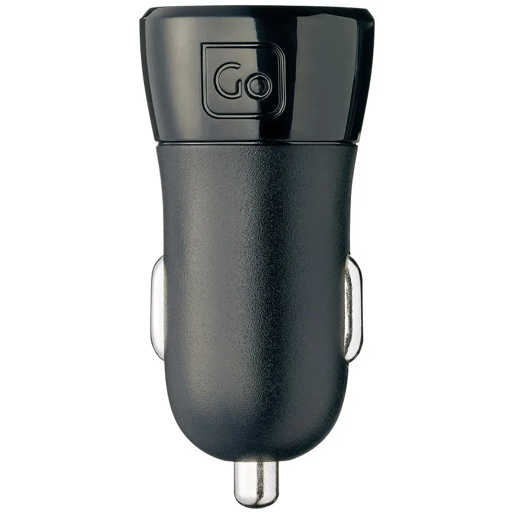 Go Travel Double USB Port Car Charger 4.2A Socket for Phones/Tablets Black