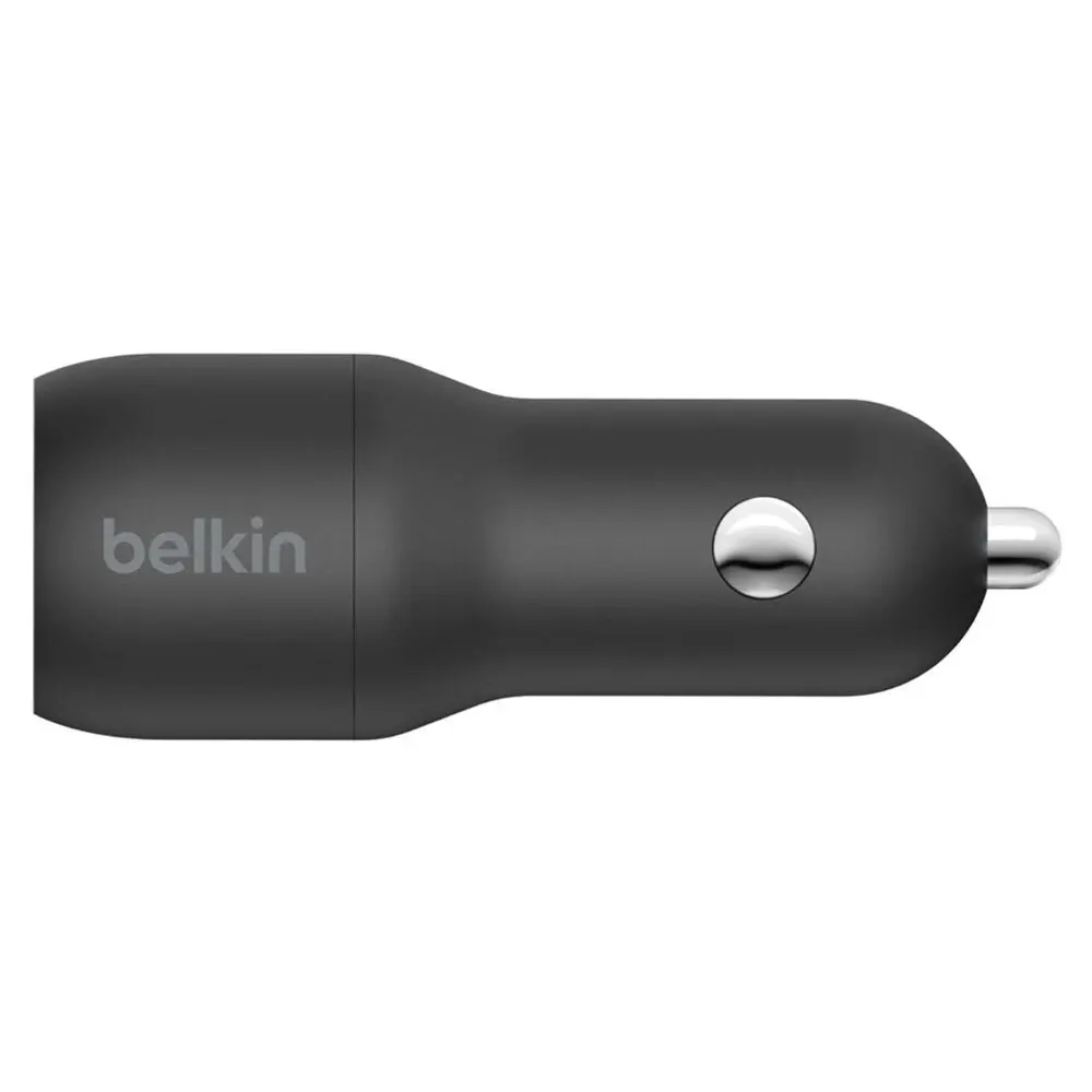 Belkin 24W Dual USB-A Car Charger for Apple iPhone 11 X XS/Samsung S8 S8+ Black