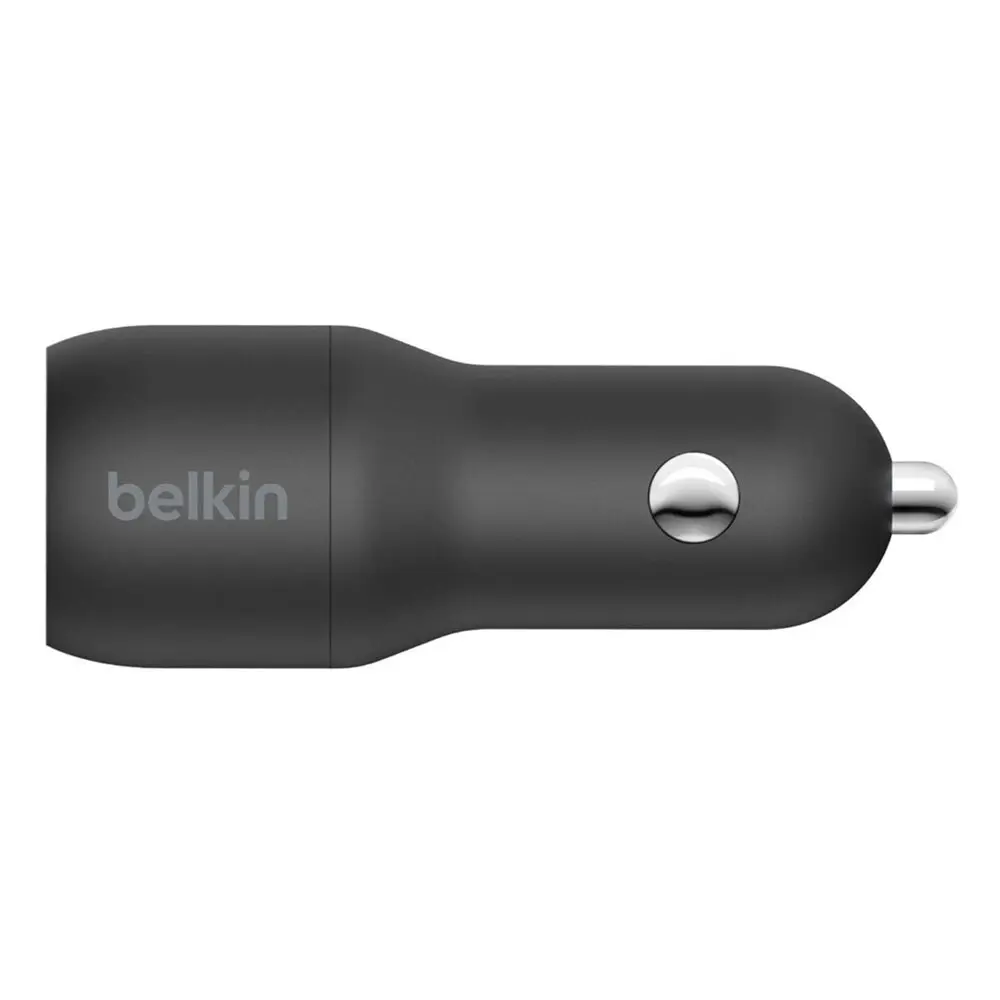 Belkin 24W Dual USB-A Car Charger w/ USB-C Cable for iPhone 11 X /Samsung S8+ S8