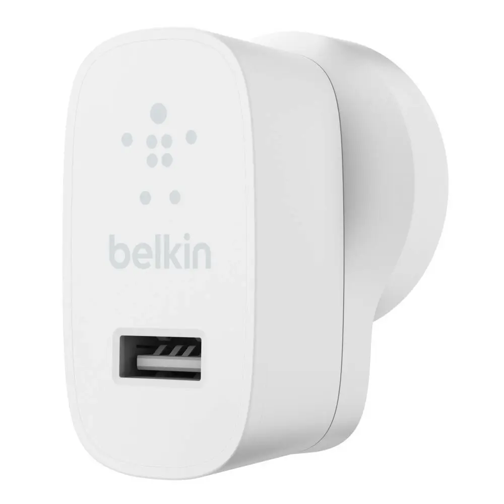 Belkin USB-A 12W Wall Charger Adapter for Samsung Note 10/Apple iPhone 11 White