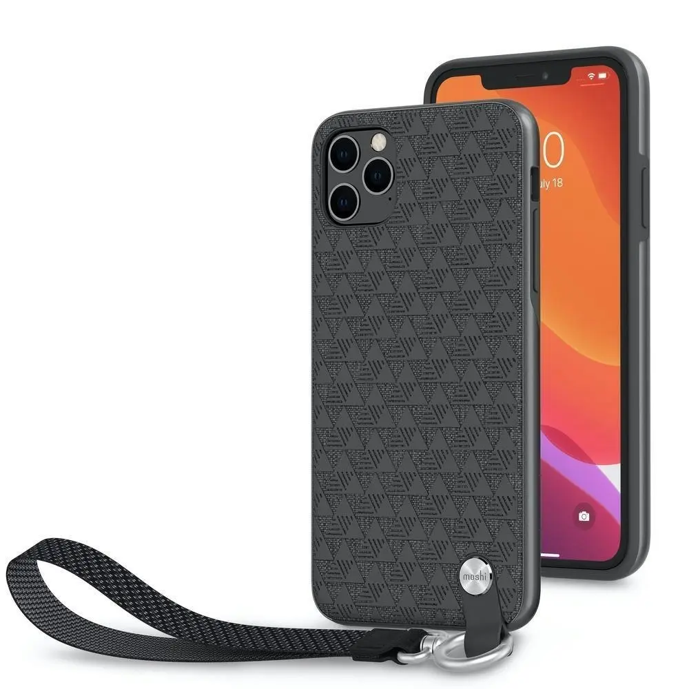 Moshi Altra Drop Proof Non Slip Hard Cover/Case w/Strap For iPhone 11 Pro Max BK